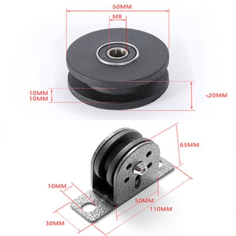 Fixed pulley lifting sky wheel ground wheel guide wheel