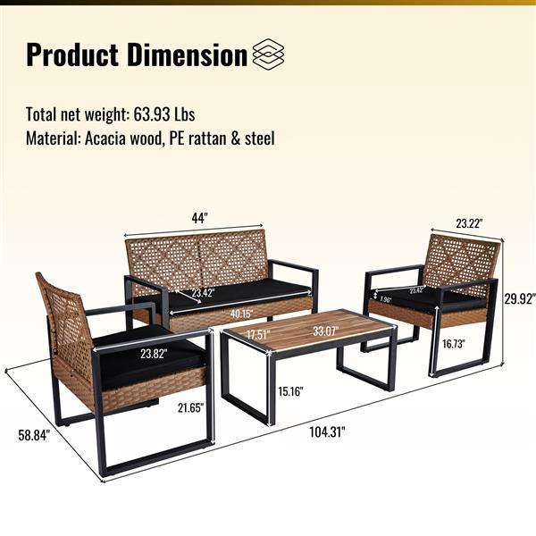 4-piece Patio Furniture Set