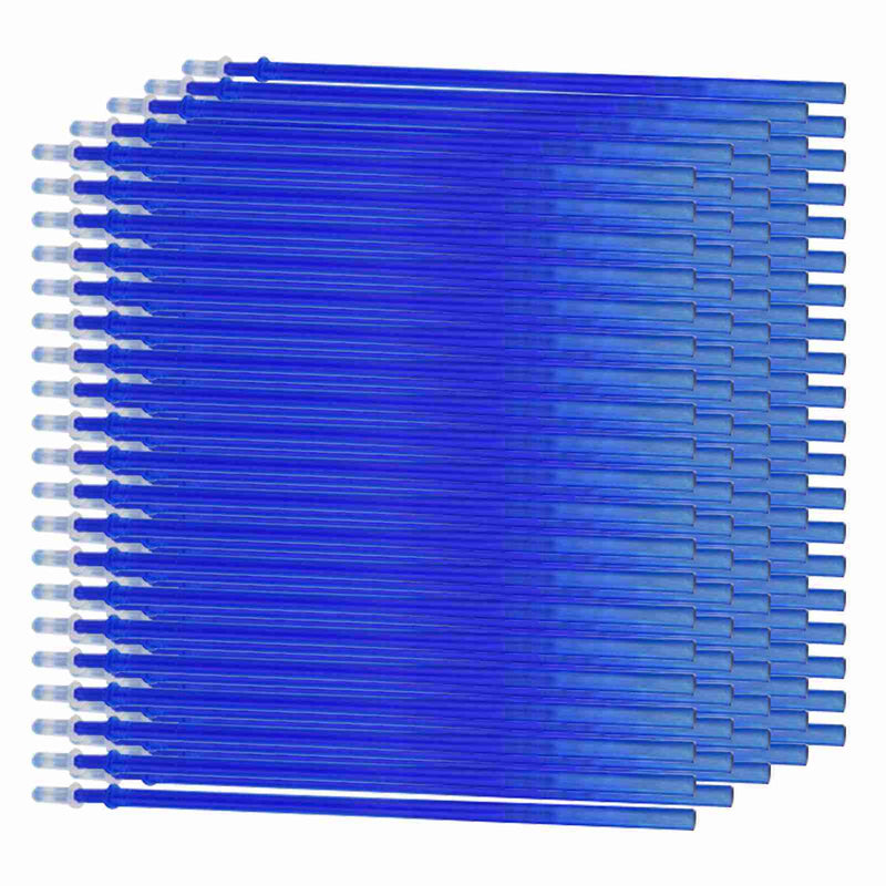 100 Pieces Blue Ink Erasable Gel Ink Pen Refills Fine Point 0.5mm Replacement Gel Pen Refills for Erasable Pens Office School Writing Stationery Supplies