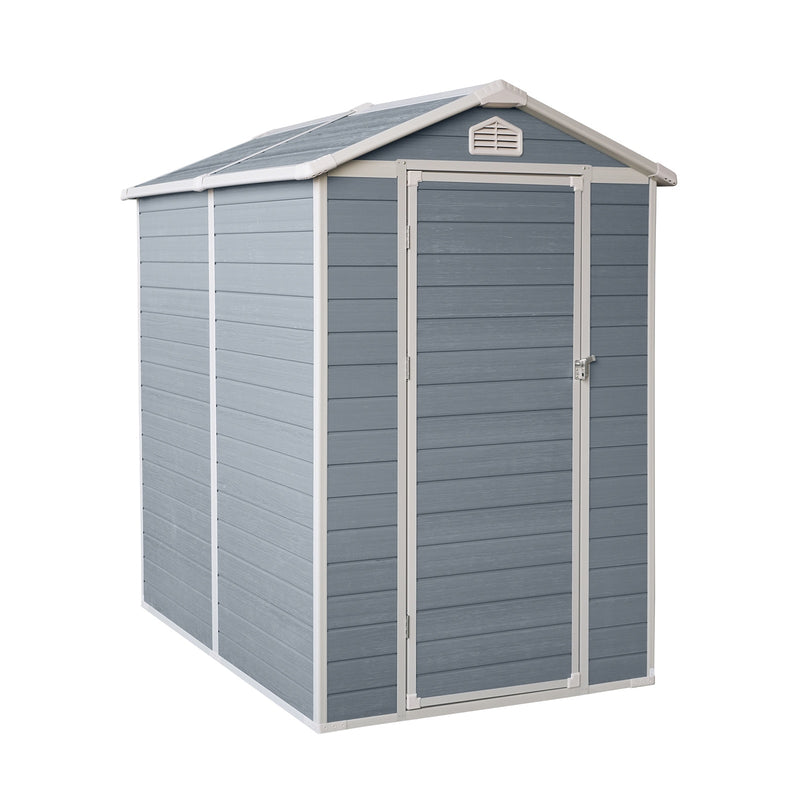 6x4ft Resin Outdoor Storage Shed Kit-Perfect To Store Patio Furniture,Grey