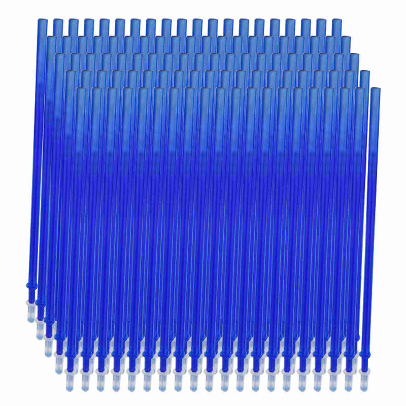 100 Pieces Blue Ink Erasable Gel Ink Pen Refills Fine Point 0.5mm Replacement Gel Pen Refills for Erasable Pens Office School Writing Stationery Supplies