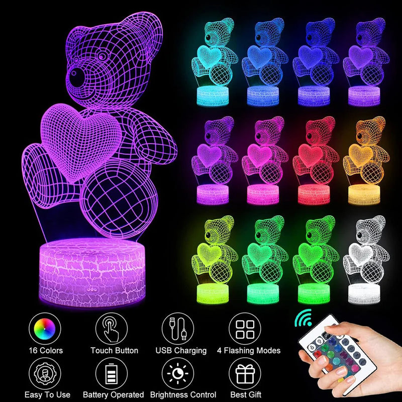 3D Lamp Acrylic USB LED Night Lights Neon Sign Lamp Xmas Christmas Decorations