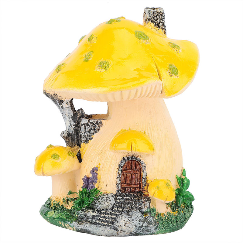 1Pc Mushroom House Sculpture Lawn Garden Art Decoration Courtyard Patio Ornaments