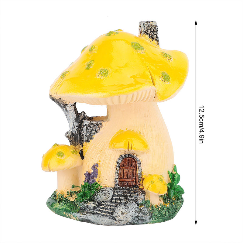 1Pc Mushroom House Sculpture Lawn Garden Art Decoration Courtyard Patio Ornaments