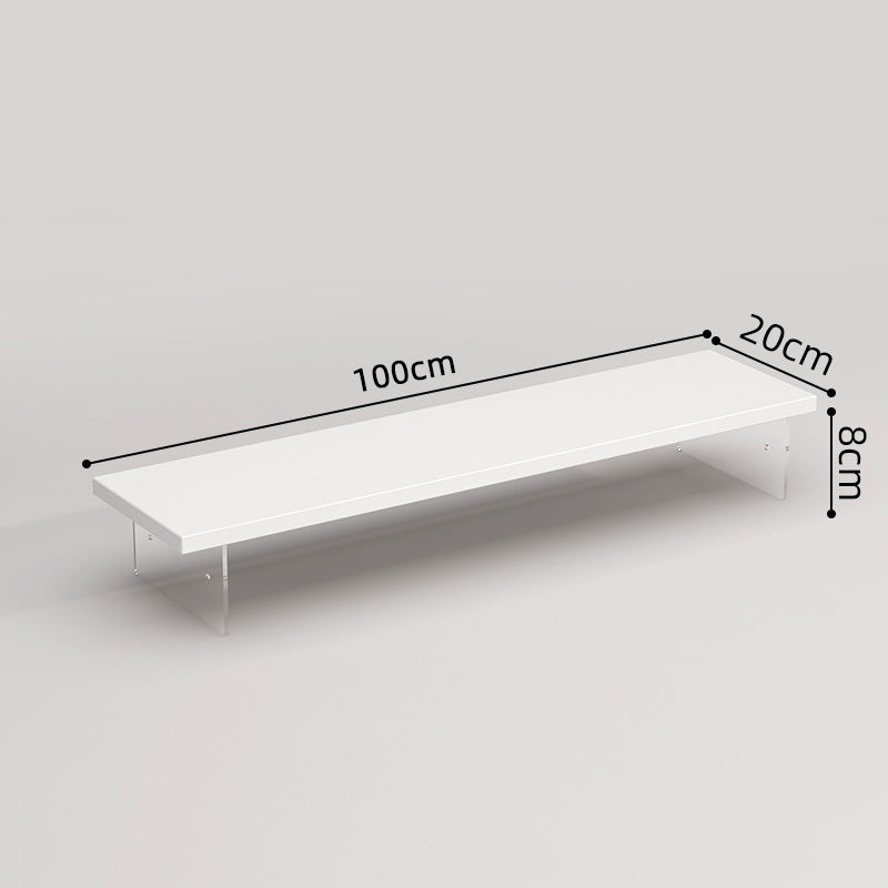 Acrylic Wood Board Computer Riser Office Desktop Storage Rack