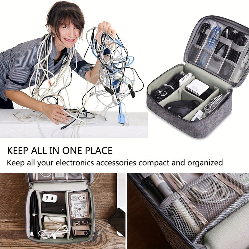 Electronics Organizer Travel Cable Organizer Bag Waterproof Portable Digital Storage