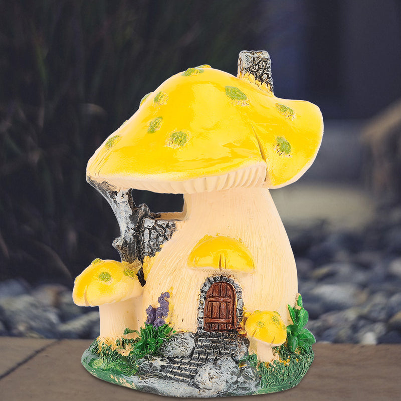 1Pc Mushroom House Sculpture Lawn Garden Art Decoration Courtyard Patio Ornaments